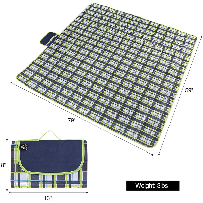 REDCAMP Outdoor Waterproof Oxford Picnic Blanket, Service for 4 Wayfair